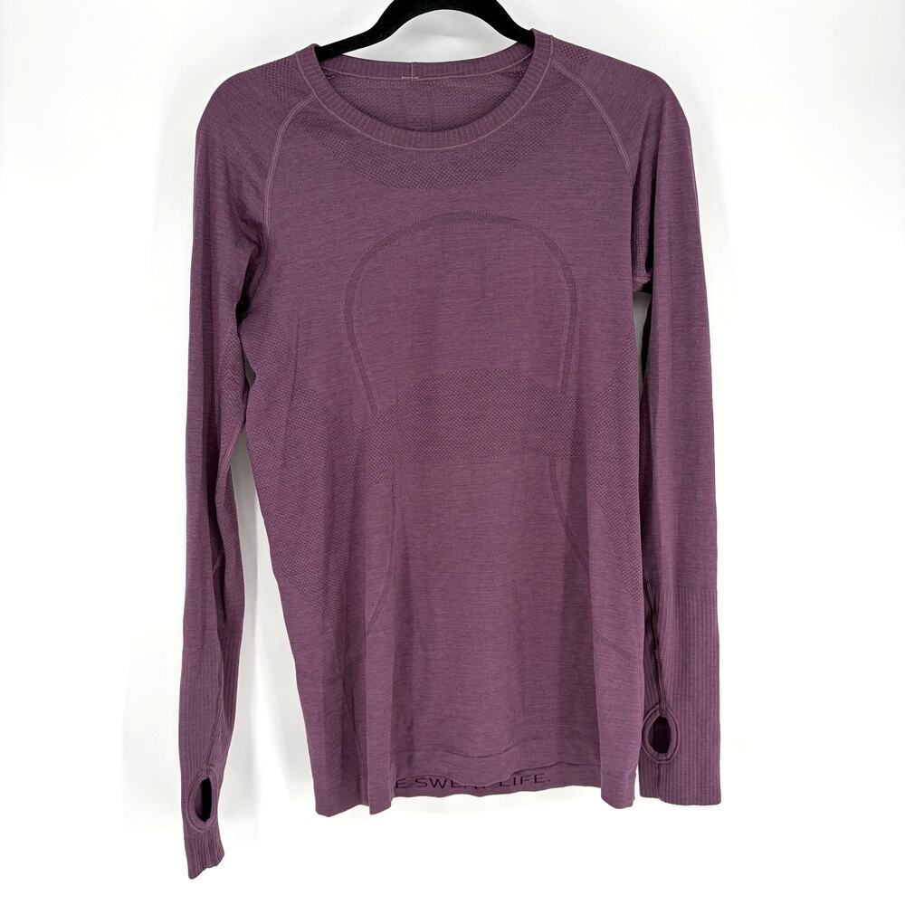 Lululemon Swiftly Tech Long Sleeve Shirt Purple Breeze Women Size 10